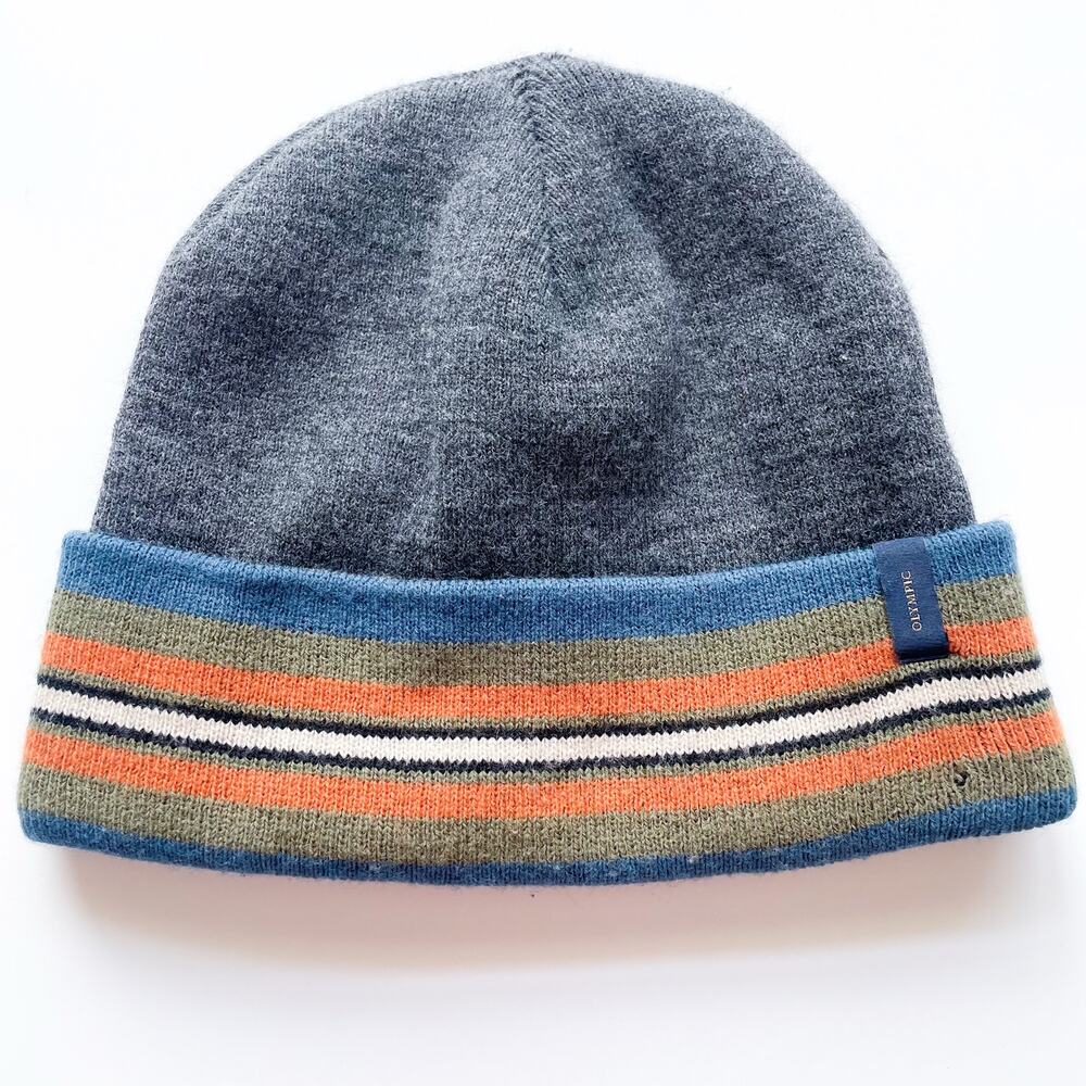 Pendleton Olympic National Park Gray, Orange, Blue Winter Beanie Hat READ
